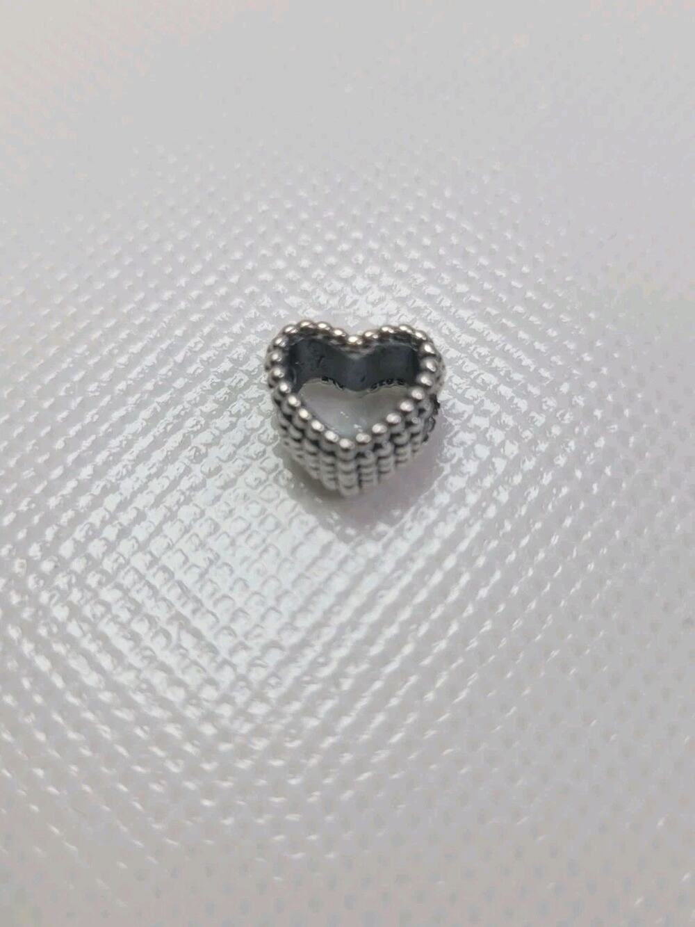 Pandora Sterling Silver Beaded Open Heart Charm